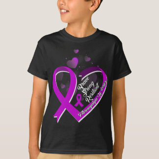 Brave Sterke Veerkrachtige Fibromyalgie Warrior Aw T-shirt