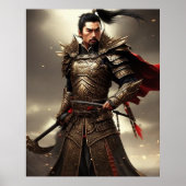 Brave strijder soldaat met een dappere vechter poster (Voorkant)