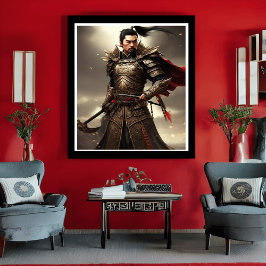 Brave strijder soldaat met een dappere vechter poster