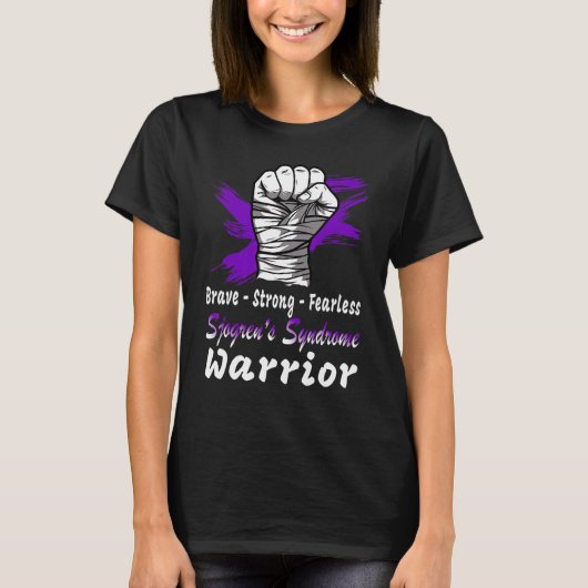 Brave Strong Fearless Sjogrenu2019s Syndrome Warri T-shirt (Voorkant)