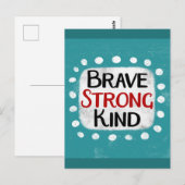 Brave Strong Kind Briefkaart (Voorkant / Achterkant)