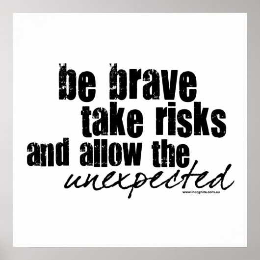 Brave take Risico's Poster (Voorkant)