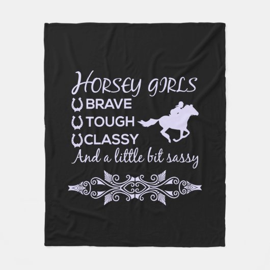 Brave Tough Classy Horse Fleece Deken (Voorkant)