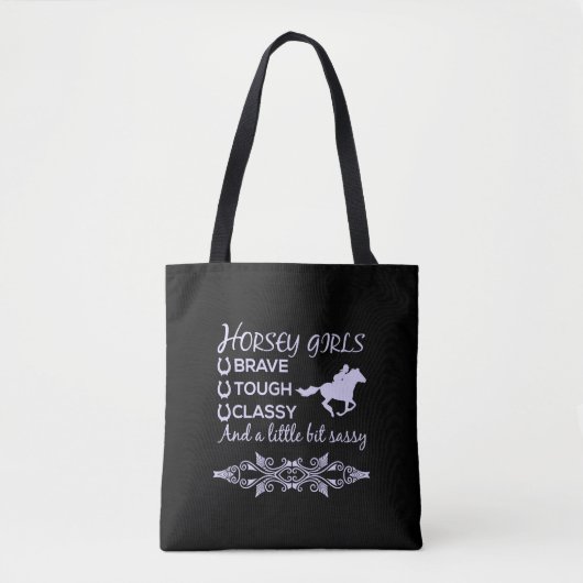 Brave Tough Classy Horse Tote Bag (Voorkant)