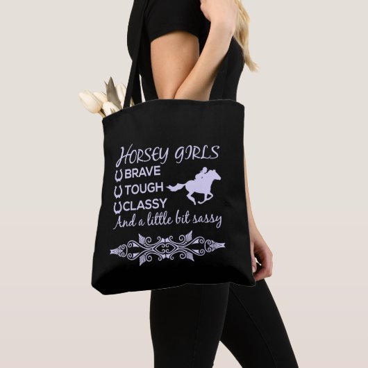 Brave Tough Classy Horse Tote Bag (Dichtbij)