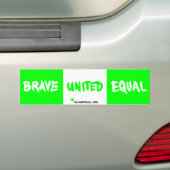 Brave United Equal - Green Bumpersticker (Op auto)