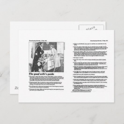 brave vrouw briefkaart (Voorkant / Achterkant)