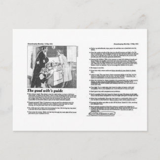 brave vrouw briefkaart