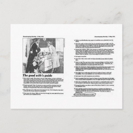 brave vrouw briefkaart (Voorkant)