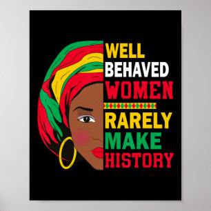 Brave vrouwen maken geschiedenis Feminisme St Poster
