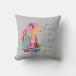 Brave Vrouwen Zeldzaam Geschiedenis Aquarel Kussen