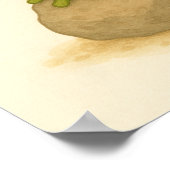 Brave Warrior Frog op een Steen Poster (Hoek)