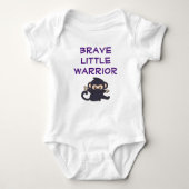 Brave Warrior Funny Cute Cartoon Ninja Monkey Romper (Voorkant)