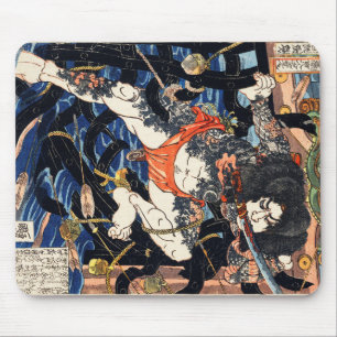 Brave Warrior SAMURAI UTAGAWA KUNIYOSHI JAPAN JAPA Muismat
