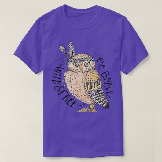 Brave Wilde amp Free OWL T-shirt (Design voorkant)