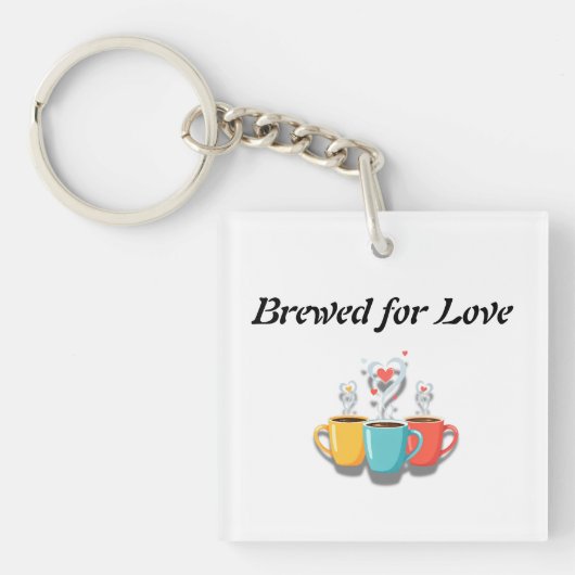 Braved Just Love - Whimsical Coffee Mugs with Hear Sleutelhanger (voorkant)