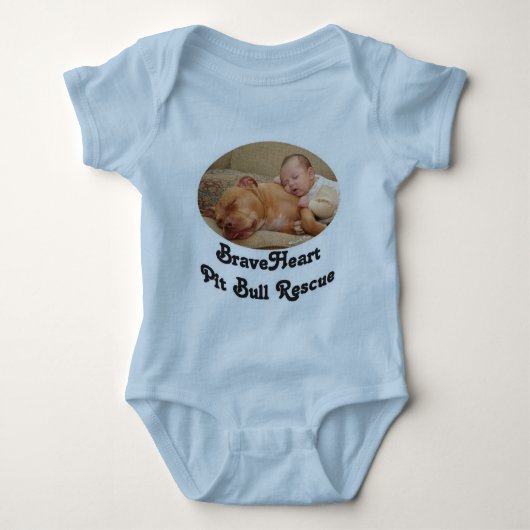 BraveHeart Pit Bull Rescue Baby Romper (Voorkant)