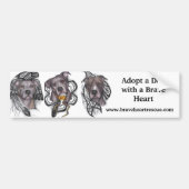 BraveHeart Pit Bull Rescue Bumpersticker (Voorkant)
