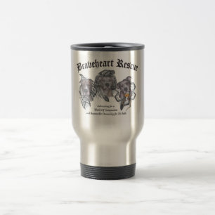 BraveHeart Pit Bull Rescue Logo Travel Mug Reisbeker