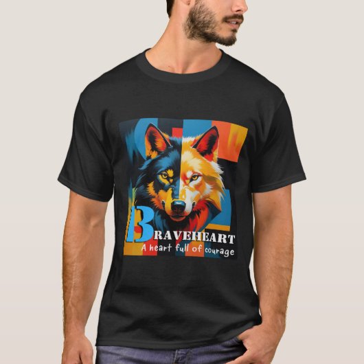 Braveheart Wolf T-shirt (Voorkant)