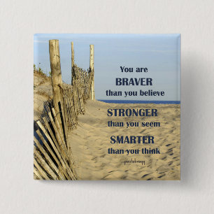Braver dan jij gelooft vierkante button 5,1 cm