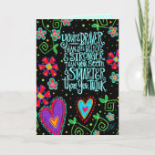 "Braver, slimmer, sterker leuk Inspirerend citaat Kaart (Voorkant)