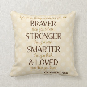 Braver, Stronger, Smarter Poem Nursery Pillow Kussen