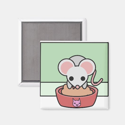 Bravery Cat Rat Magneet (Voorkant / Achterkant)