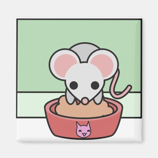 Bravery Cat Rat Magneet (Voorkant)