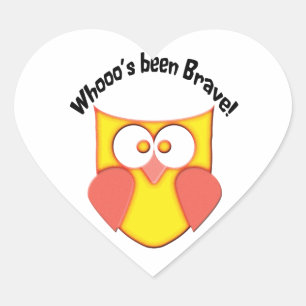 Bravery Cute Owl Hart Sticker