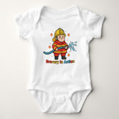 Bravery in Action – Firefighter Hero Tee Romper (Voorkant)