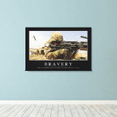 Bravery: Inspirerend prijsopgave Canvas Afdruk (Insitu (Houten vloer))
