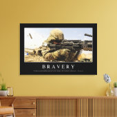 Bravery: Inspirerend prijsopgave Canvas Afdruk (Insitu (Woonkamer))