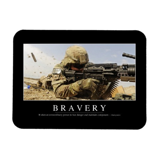 Bravery: Inspirerend prijsopgave Magneet (Horizontaal)