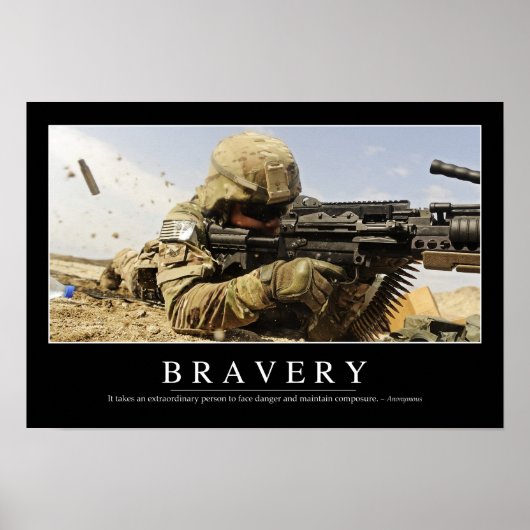 Bravery: Inspirerend prijsopgave Poster (Voorkant)