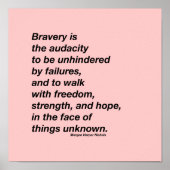 Bravery quote poster (Voorkant)