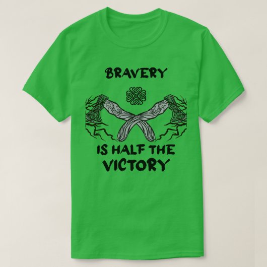 Bravery Valhalla Vikings Ax Overwinning T-shirt (Design voorkant)