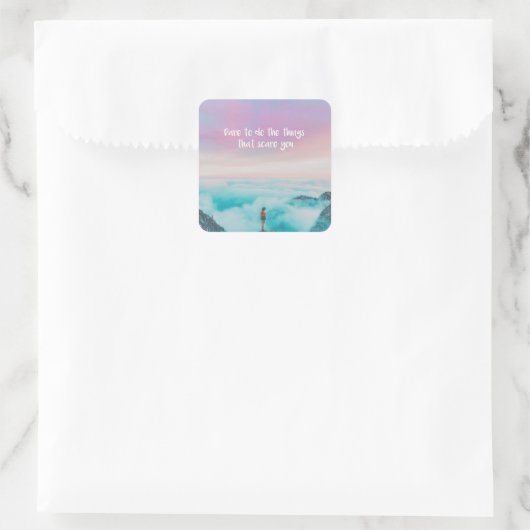 Bravery Vierkante Sticker (Tas)