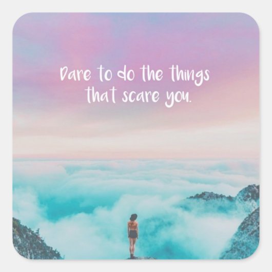 Bravery Vierkante Sticker (Voorkant)