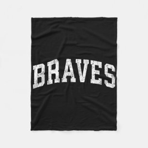 Braves Mascot  Atletische Sport Naam Design Fleece Deken