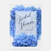 Bravest Blue Vrijgezellenfeest Bloemen Welkomstbor Acryl Bord (Voorkant)