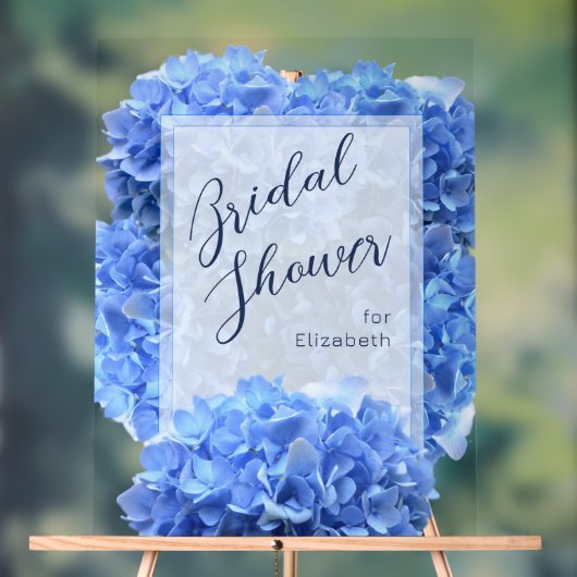 Bravest Blue Vrijgezellenfeest Bloemen Welkomstbor Acryl Bord (Neutraal)