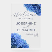 Bravest Blue Wedding Welkom Acryl Teken Bord (Voorkant)