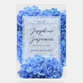 Bravest Blue Wedding Welkom Bloemenbord Acryl Bord (Voorkant)