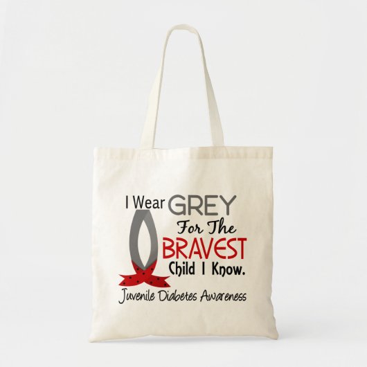 Bravest Child I Know Juvenile Diabetes Tote Bag (Voorkant)