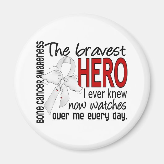 Bravest Hero I Ever Knew Bone Cancer Magneet (Voorkant)