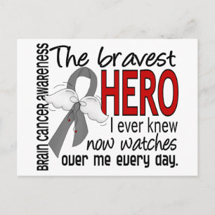 Bravest Hero I Ever Knew Brain Cancer Briefkaart