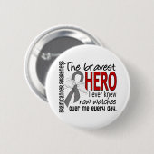 Bravest Hero I Ever Knew Brain Cancer Ronde Button 5,7 Cm (Voorkant /achterkant)