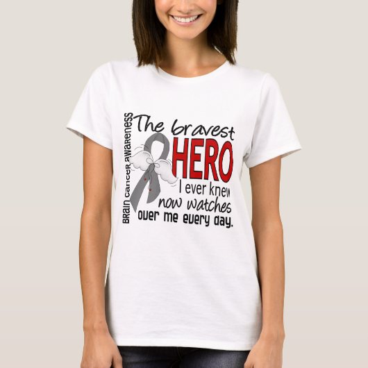 Bravest Hero I Ever Knew Brain Cancer T-shirt (Voorkant)