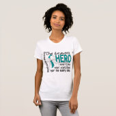 Bravest Hero I Ever Knew Cervical Cancer T-shirt (Voorkant volledig)